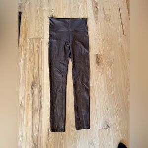 SPANX Chocolate Faux Leather Leggings